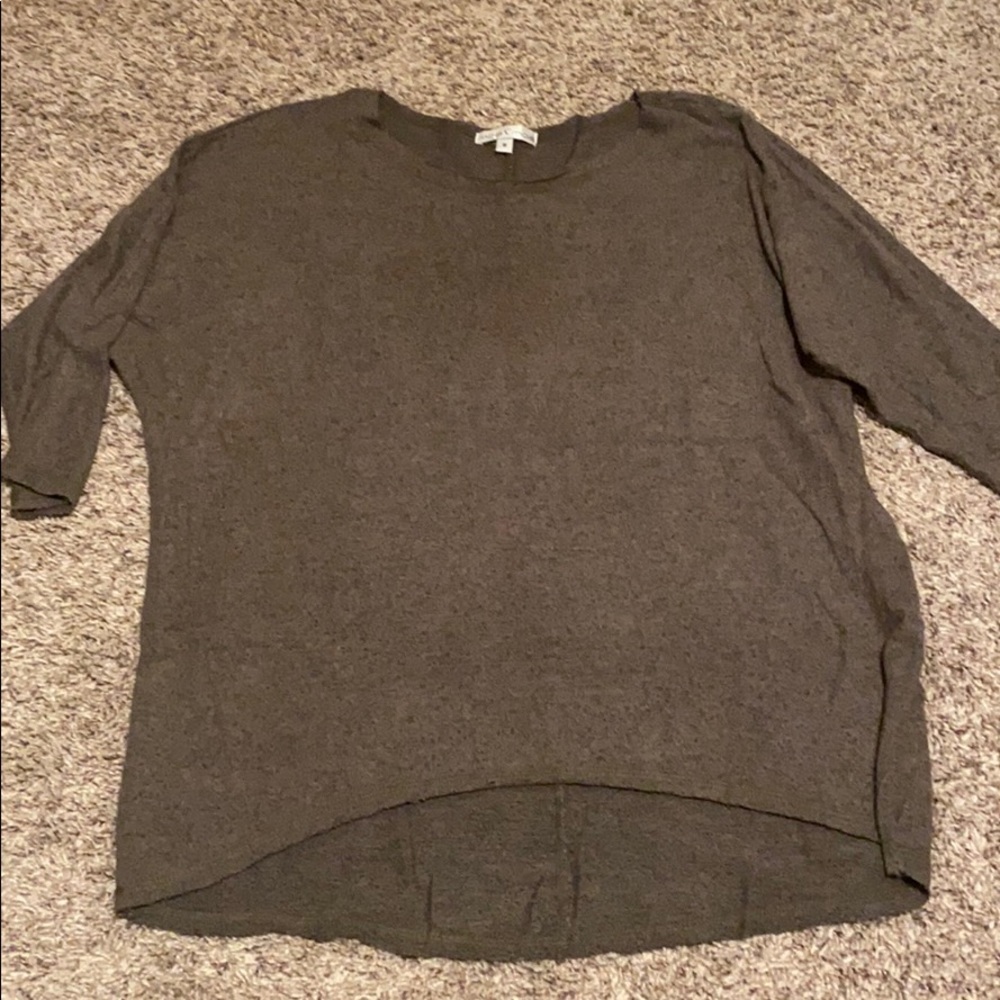 Soft Knit 3/4 Sleeve Green Top